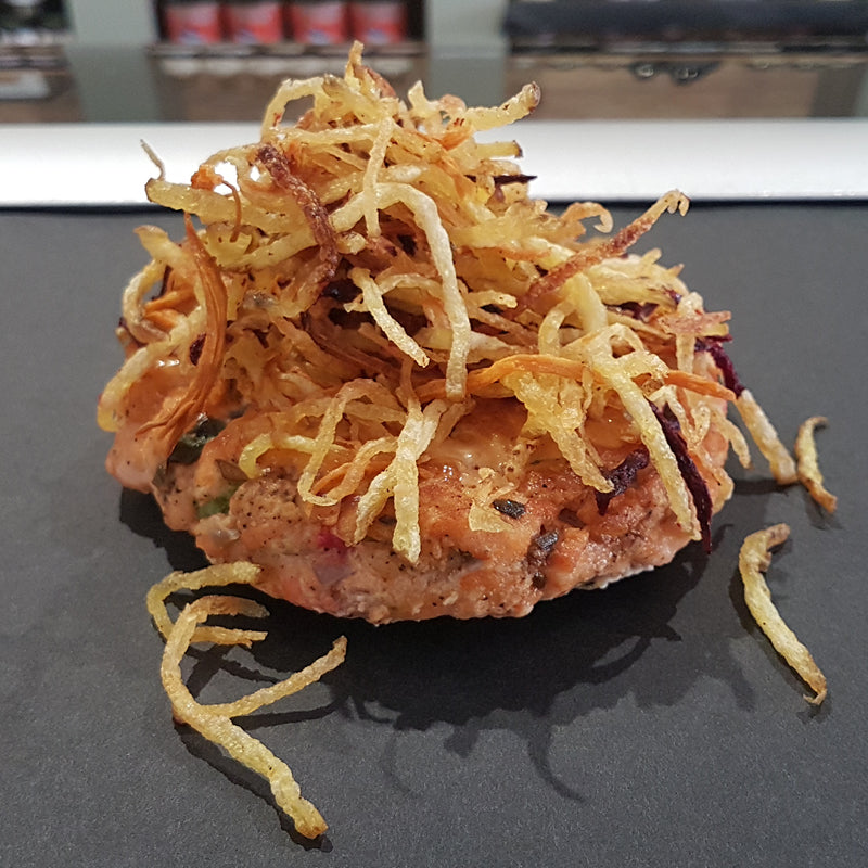 COOKED EAST COAST SALMON BURGER